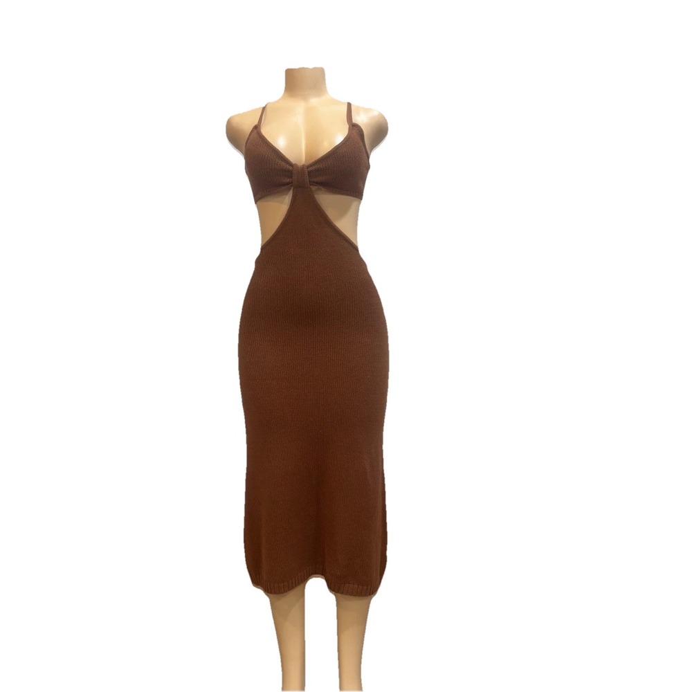 Petal‎ + Pup Tailka Open Brown Maxi Dress